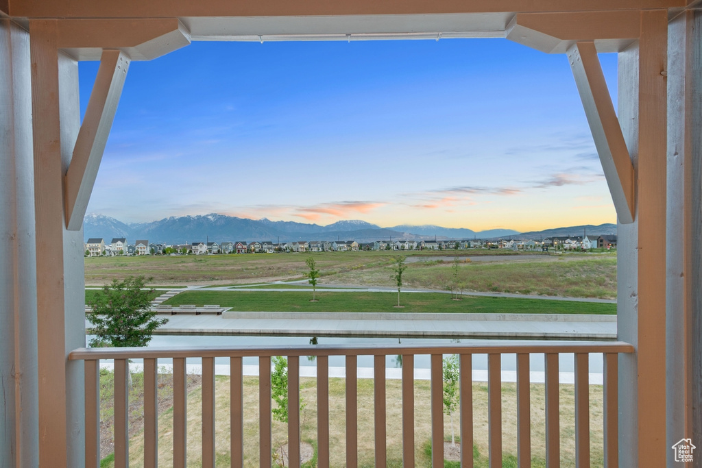 Water view featuring a mountain backdrop