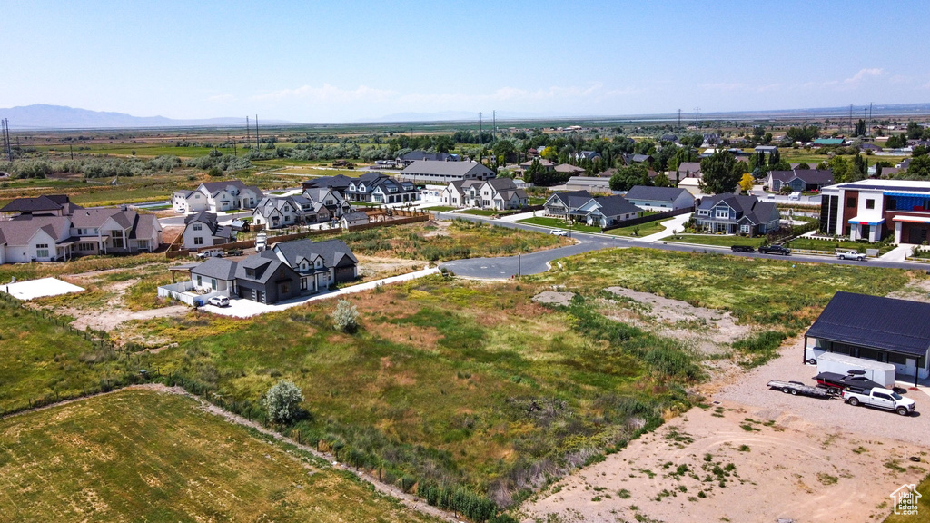 Bird's eye view with a mountain view