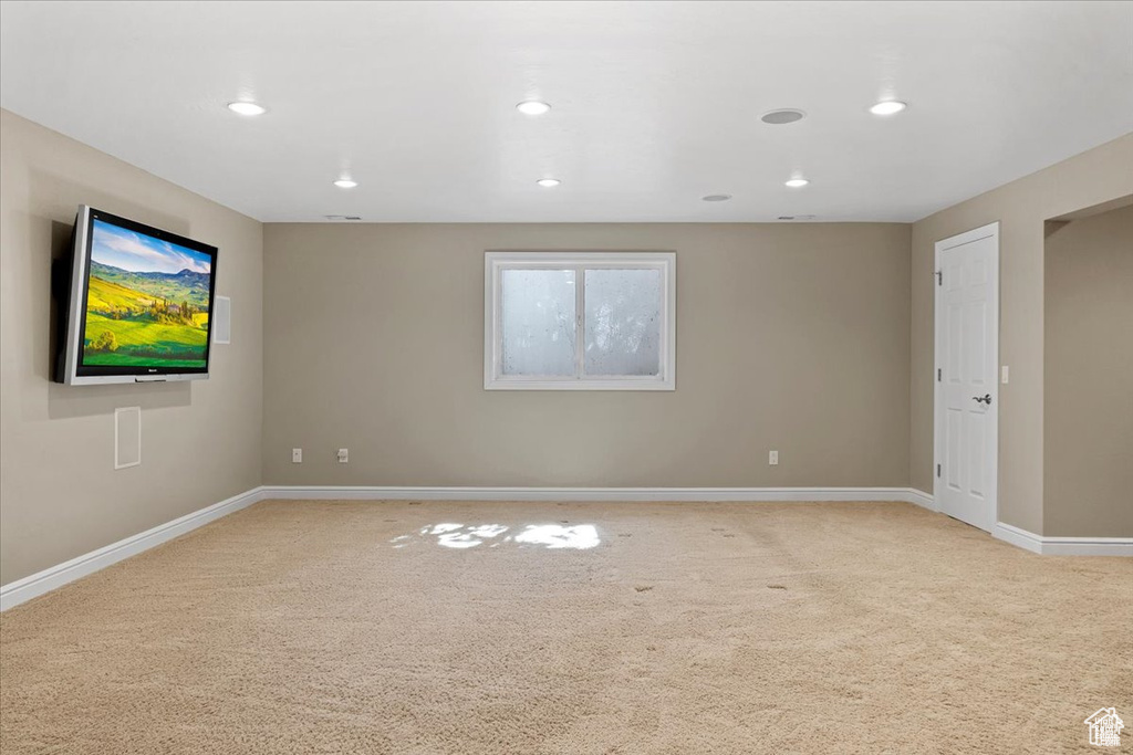 View of carpeted spare room