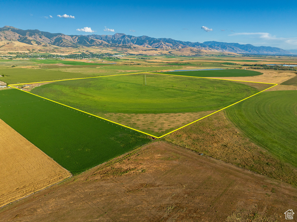 Bird\'s eye view featuring a mountain view and a rural view