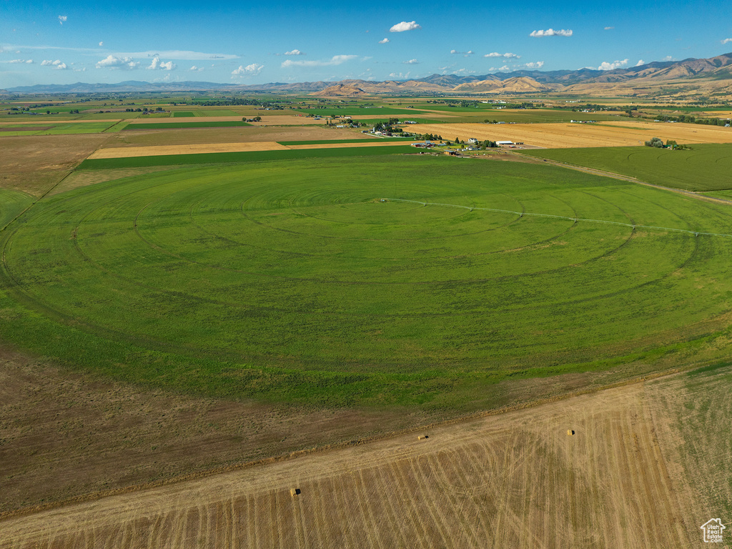 Drone / aerial view with a mountain view