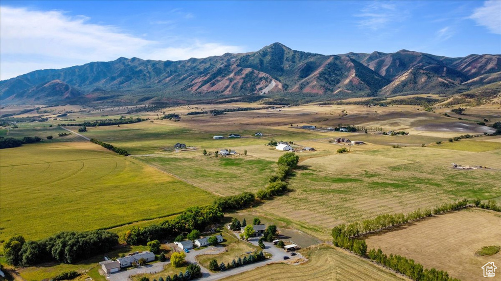 Mountain view featuring a rural view