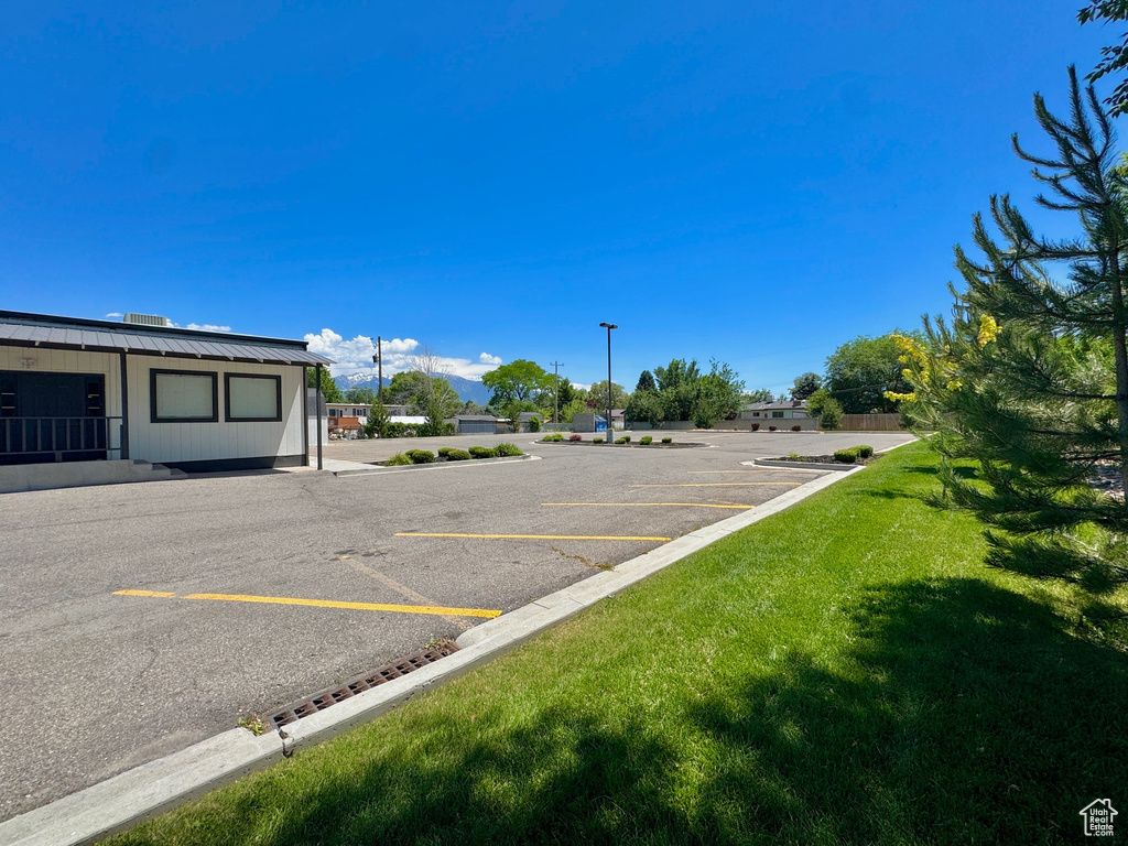 View of uncovered parking lot