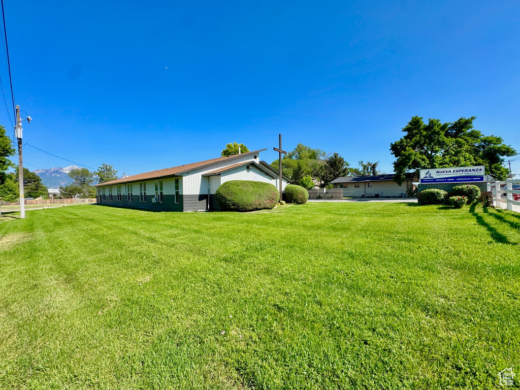 View of green lawn