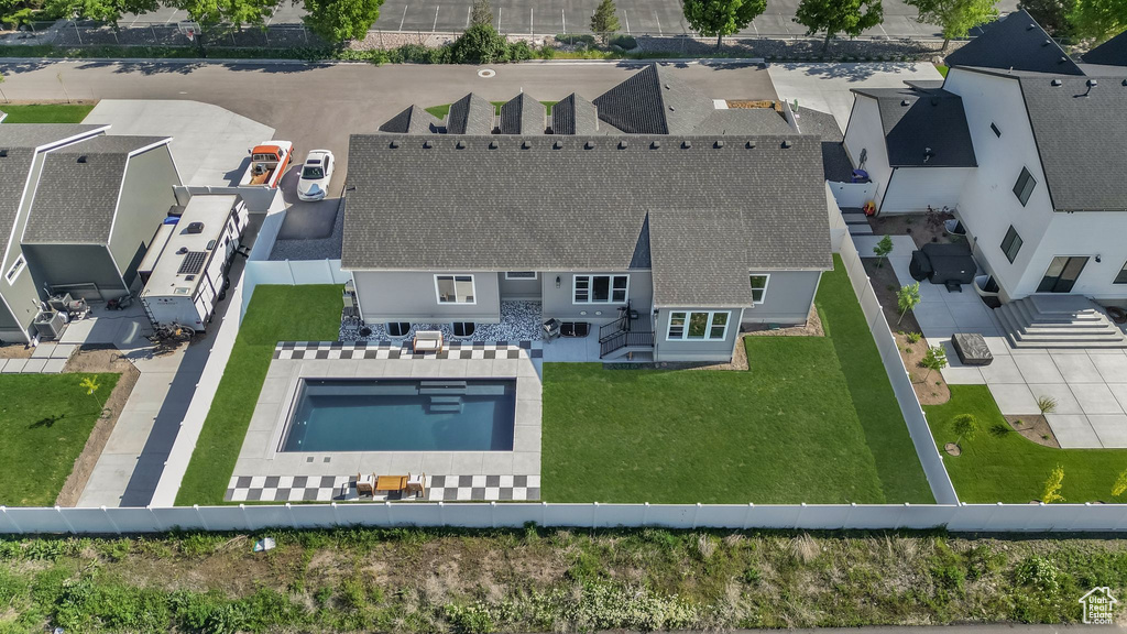 Aerial view of property and surrounding area