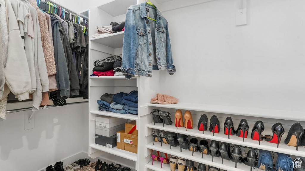 View of spacious closet