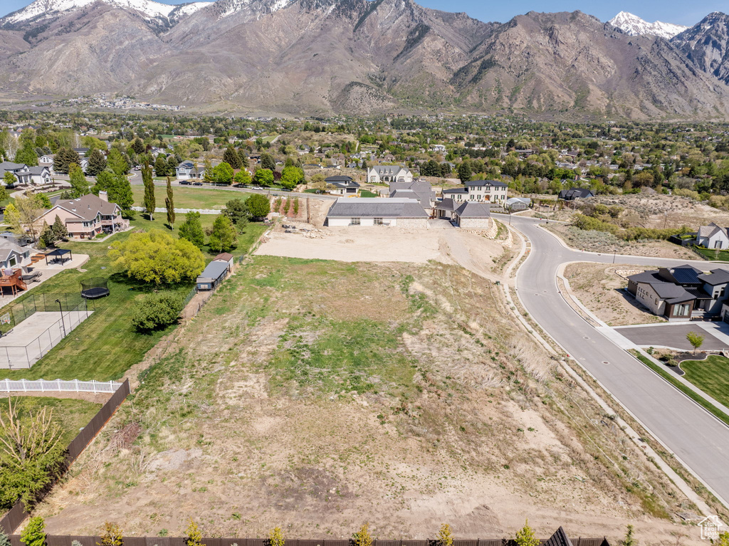Mountain view with nearby suburban area