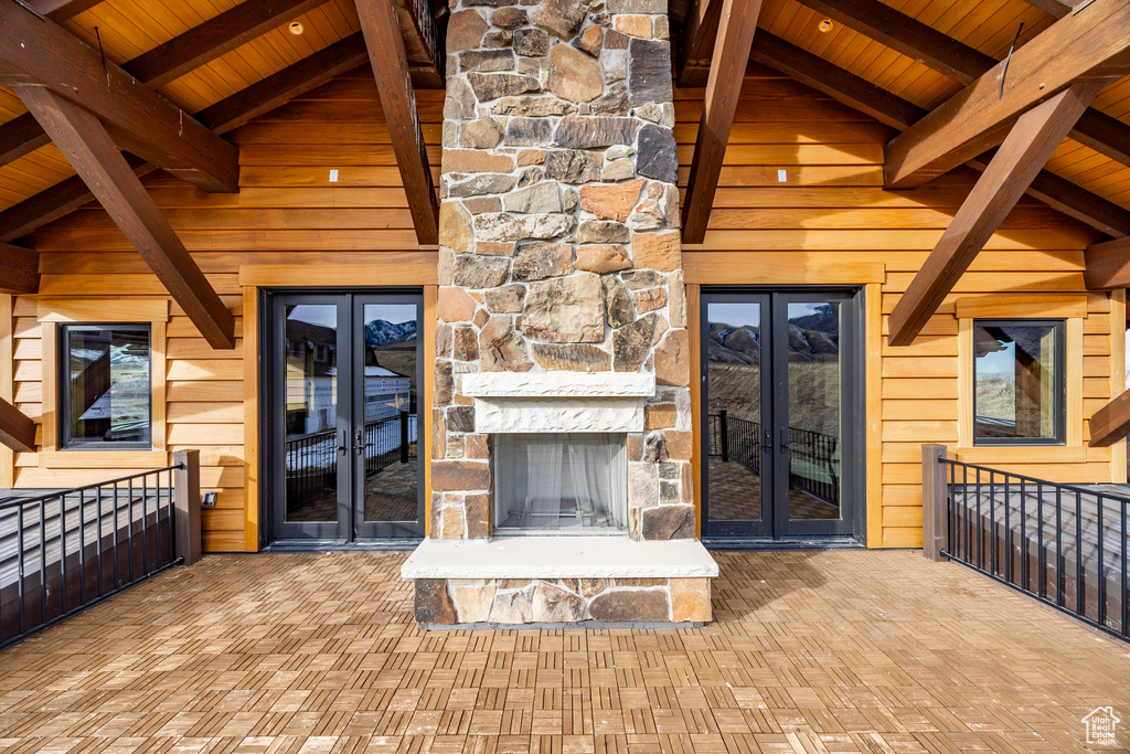 Entrance to property with french doors