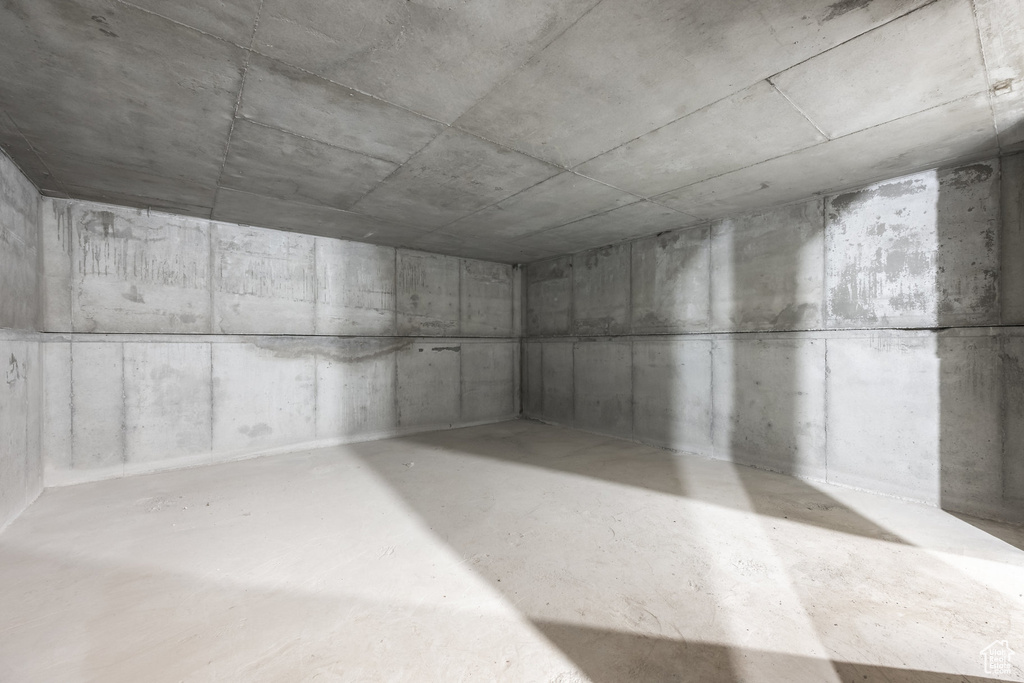 View of unfinished basement