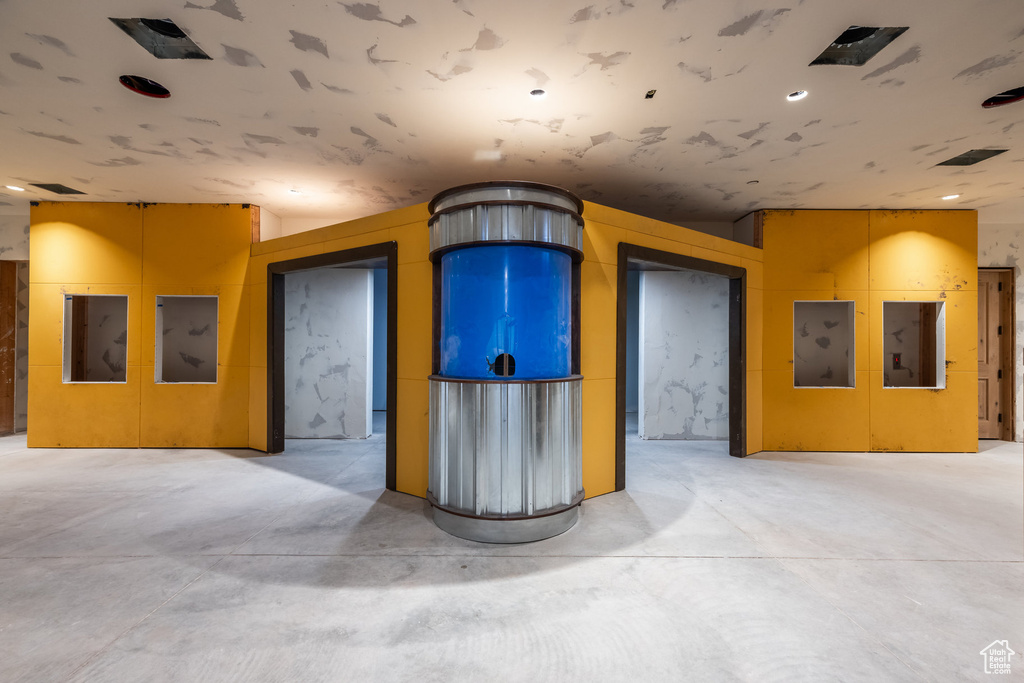 Welcome area featuring recessed lighting