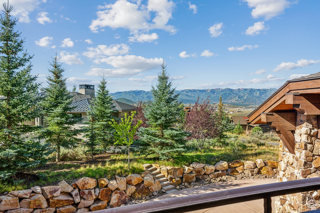 View of mountain background