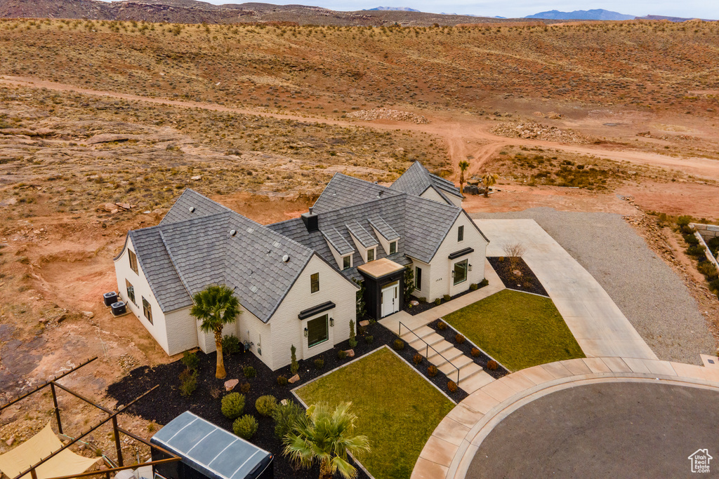 Bird's eye view featuring a mountain view