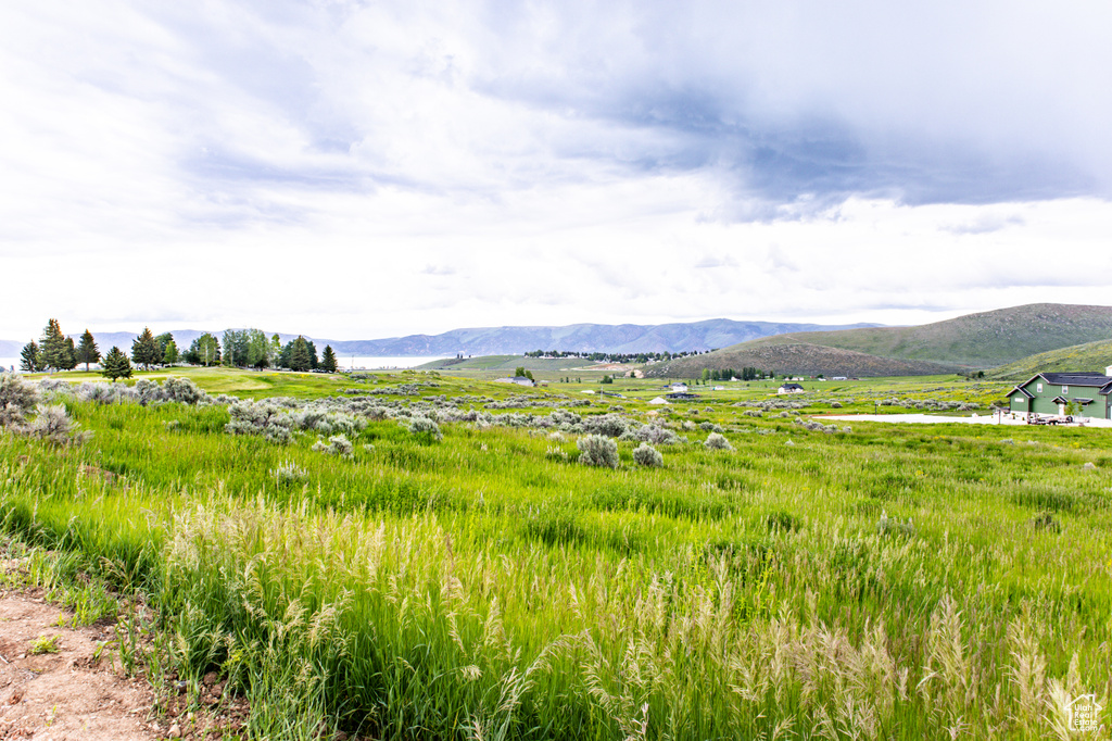 Mountain view featuring a rural view