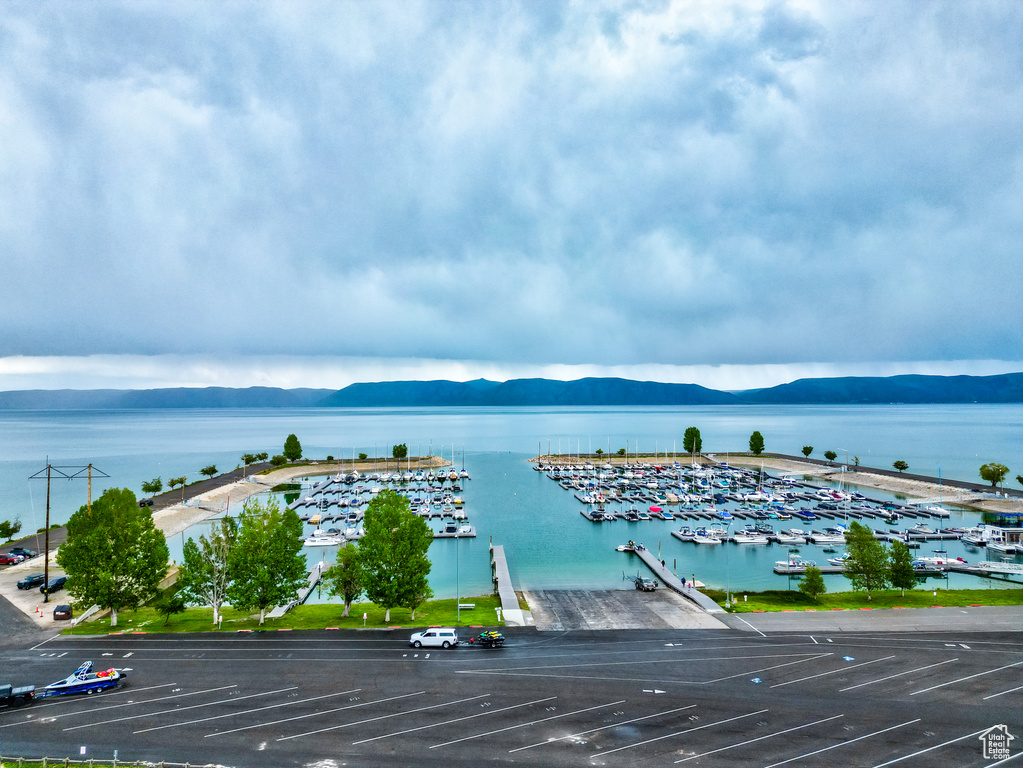 Water view featuring a mountain view