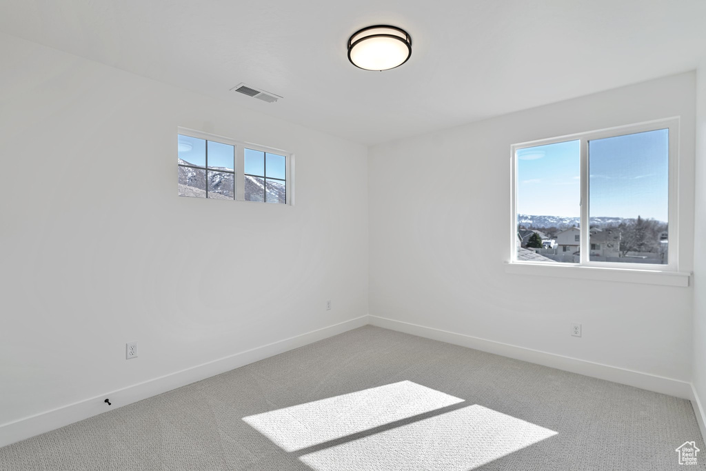 Spare room with plenty of natural light and light carpet