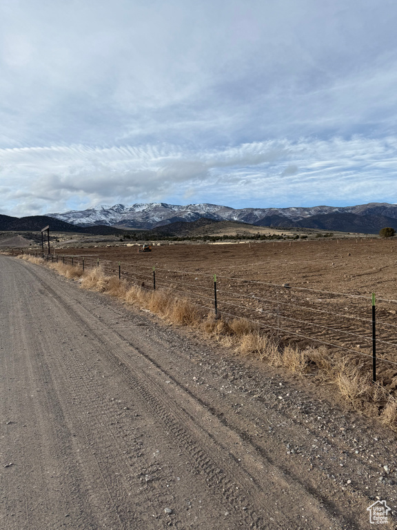 View of street featuring a mountain view and a rural view