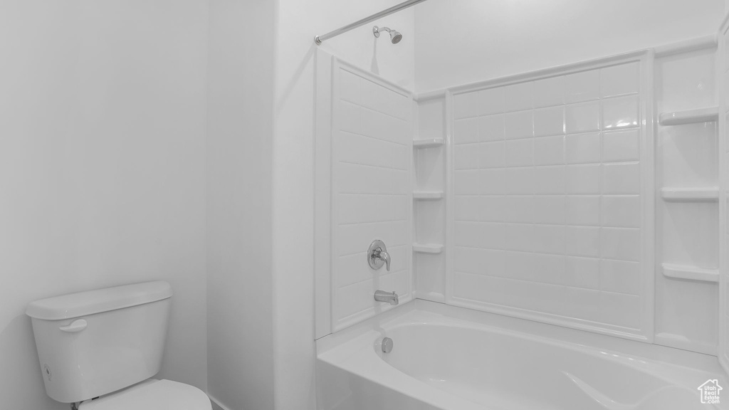 Full bath with toilet and bathing tub / shower combination