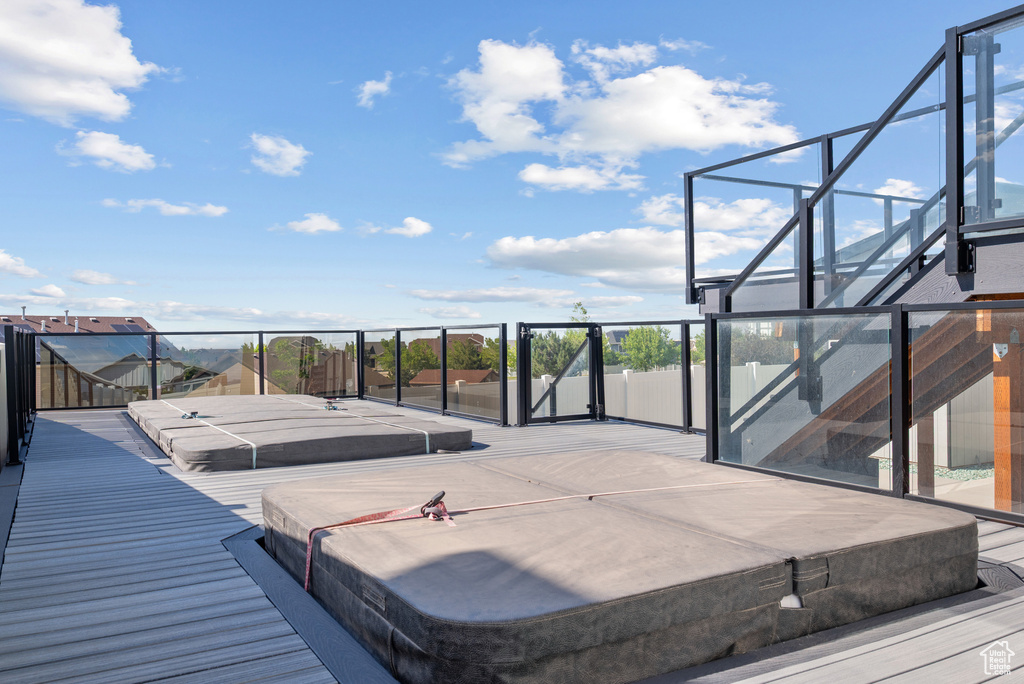 View of wooden terrace