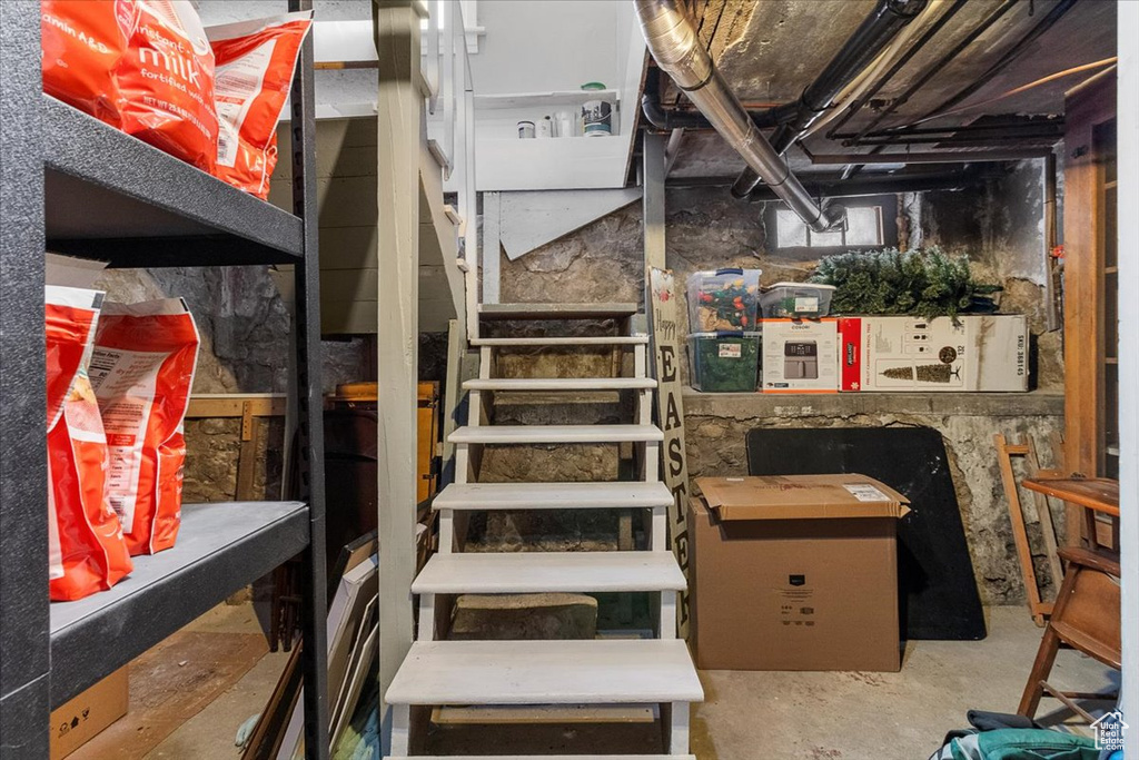 Interior space featuring concrete floors