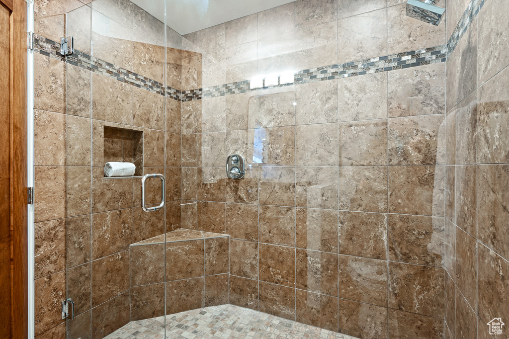 Bathroom featuring a stall shower