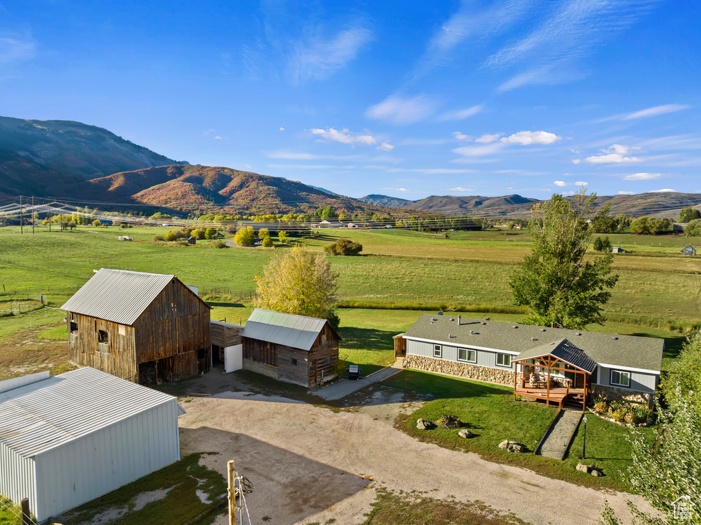 Mountain view with a rural view