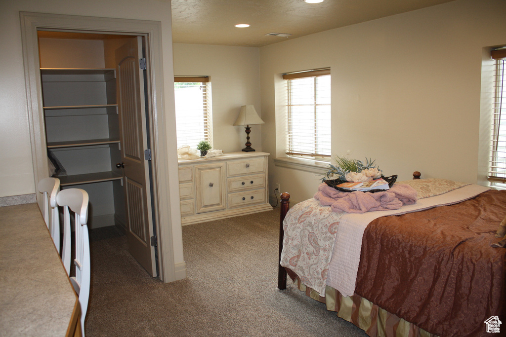 View of carpeted bedroom