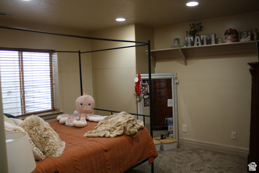 View of carpeted bedroom