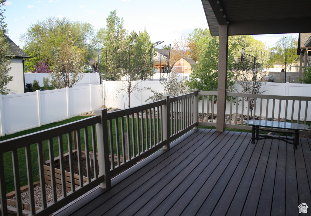 Deck with a lawn