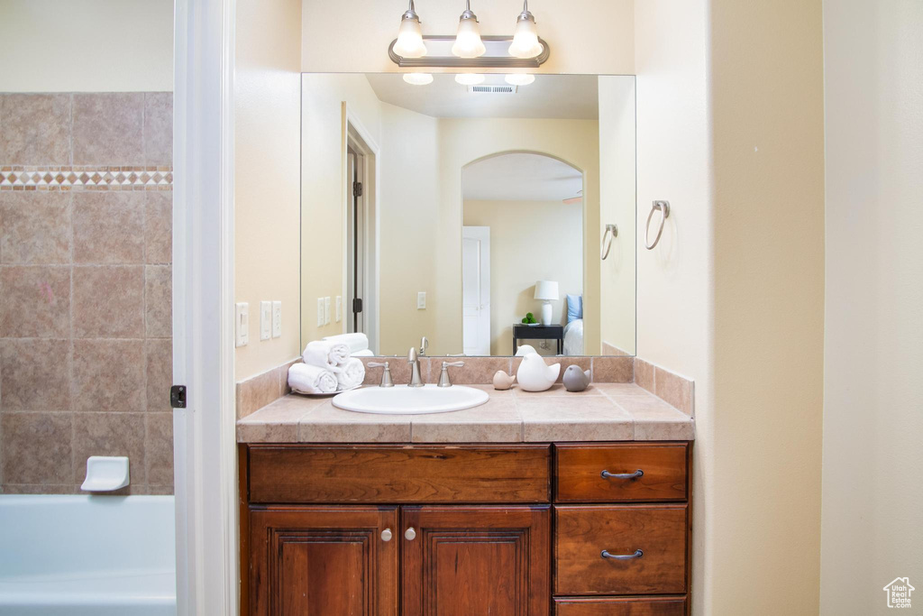Bathroom featuring vanity