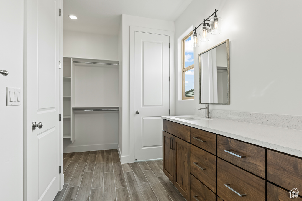 Bathroom featuring vanity