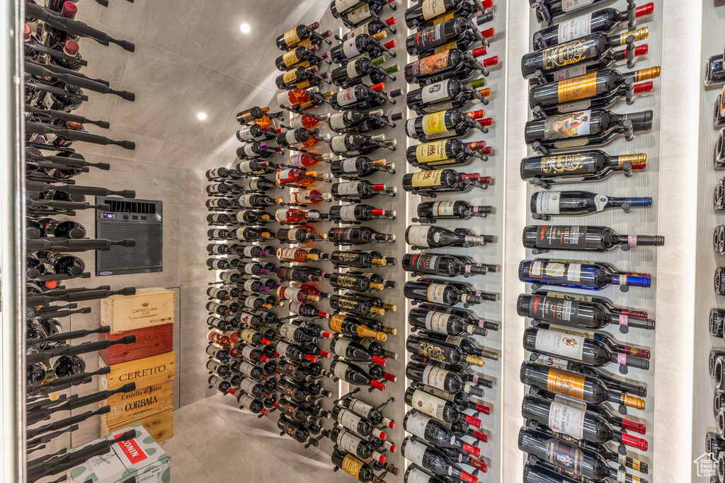 View of wine cellar