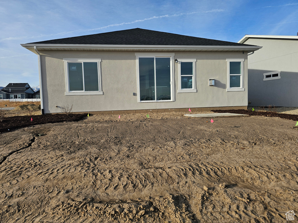 View of rear view of property