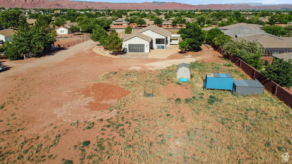 Birds eye view of property