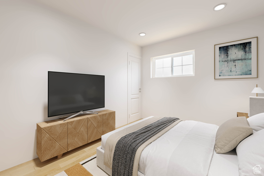 Bedroom featuring light hardwood / wood-style flooring