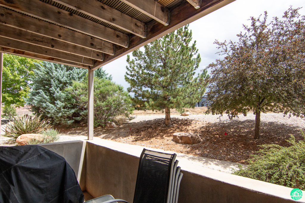View of patio / terrace featuring a grill