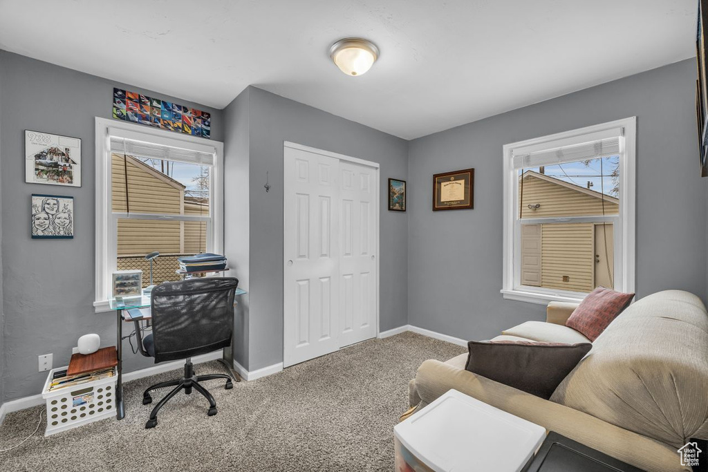 View of carpeted office