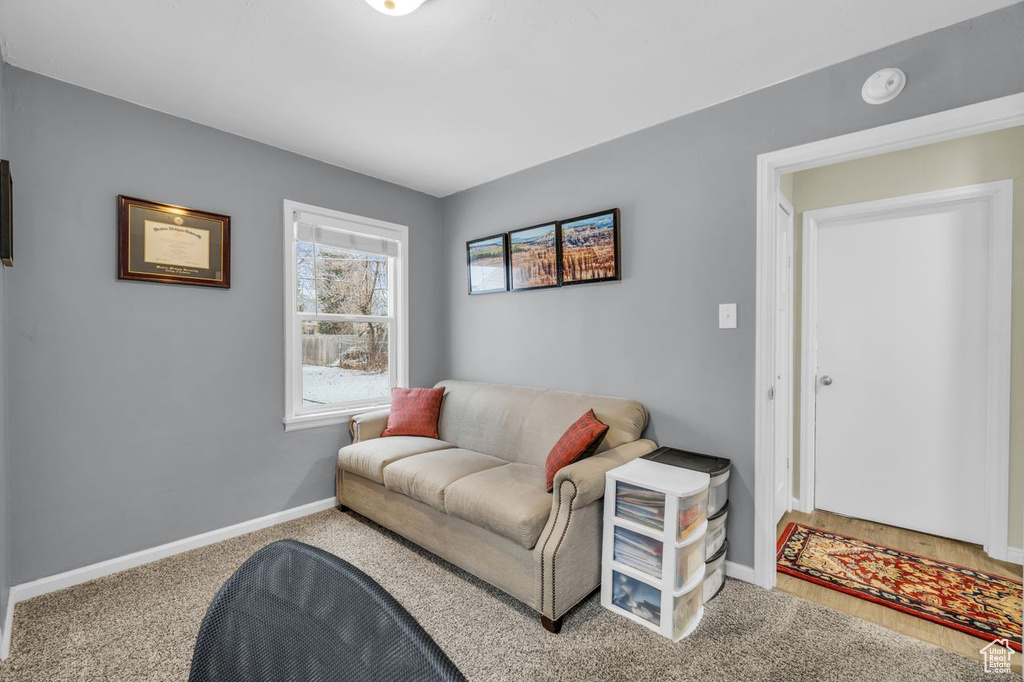 View of carpeted living room