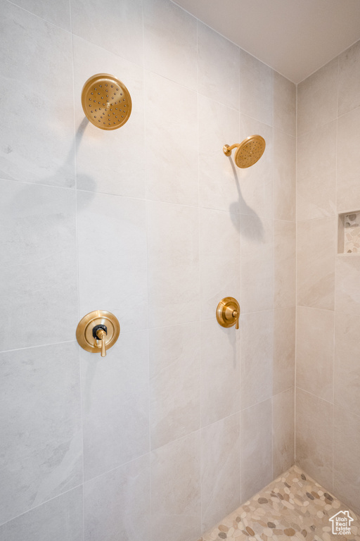 Bathroom with tiled shower