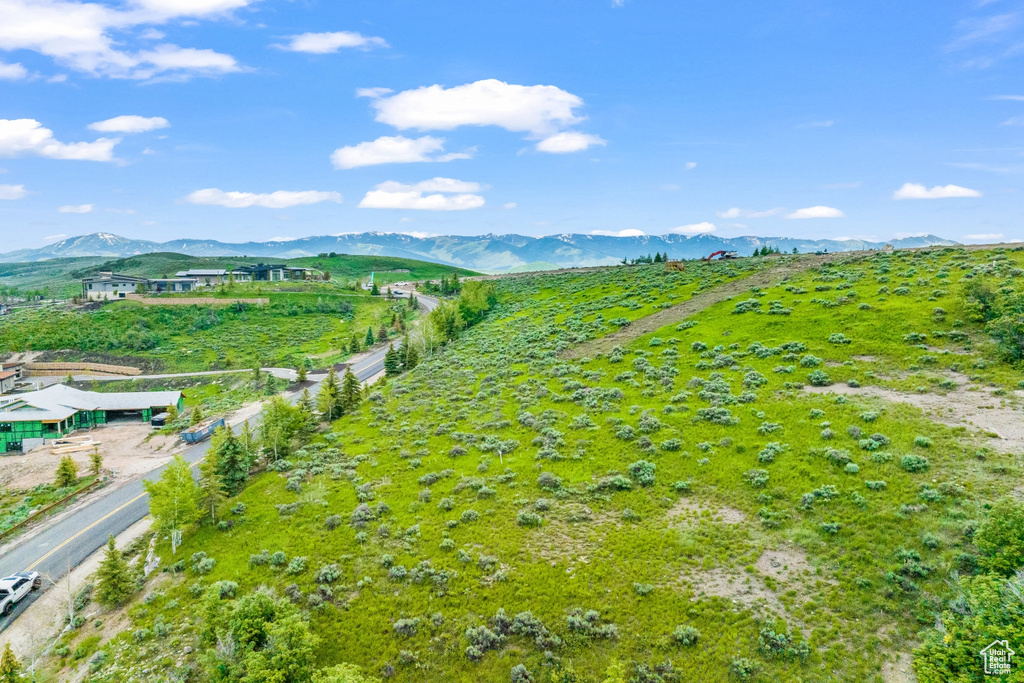 View of mountain background with rural landscape