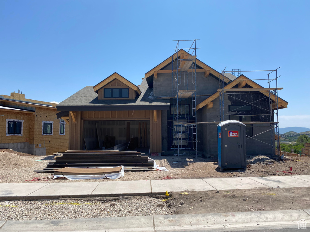 View of unfinished property