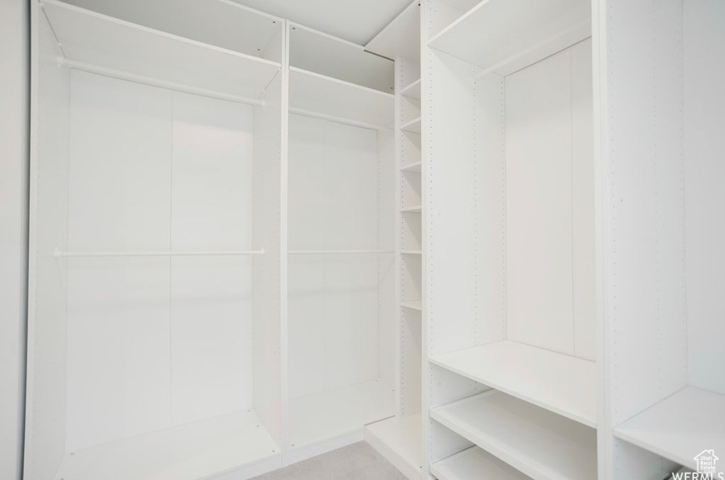 View of walk in closet