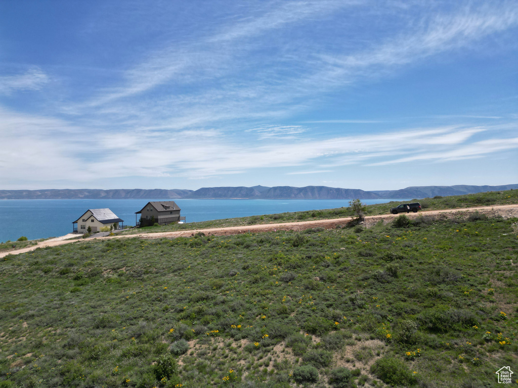 Water view featuring a mountain backdrop