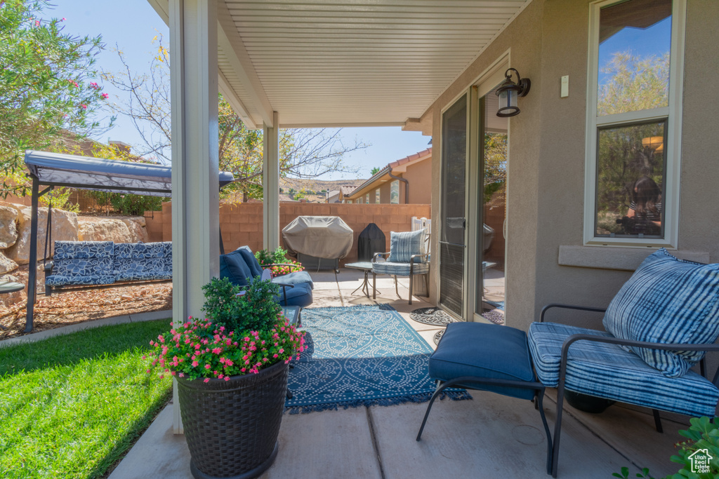View of patio / terrace with grilling area