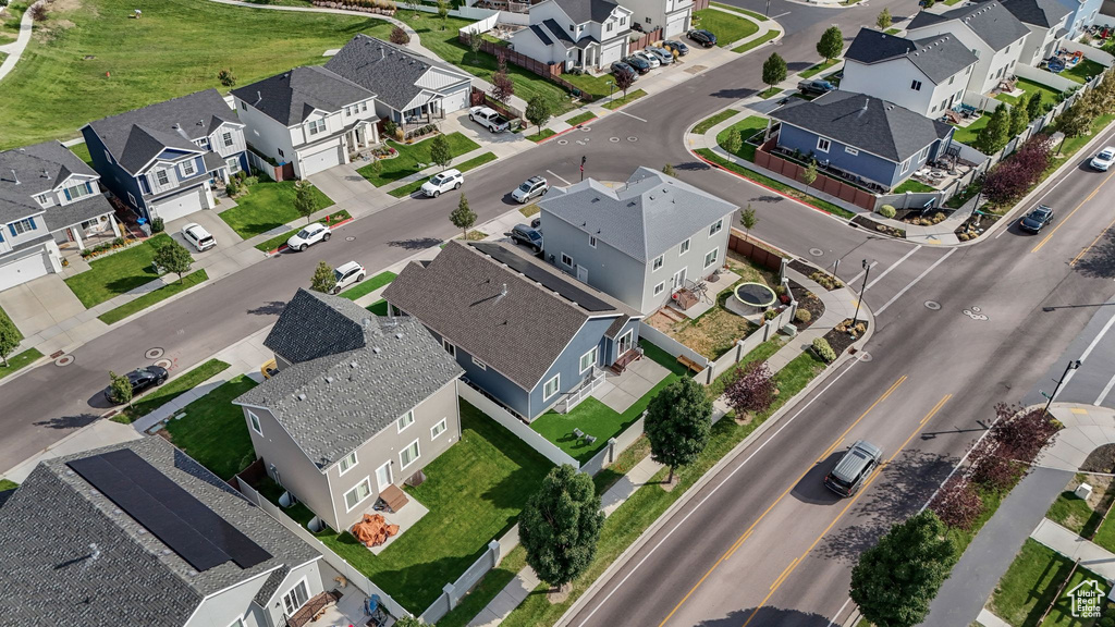 Birds eye view of property
