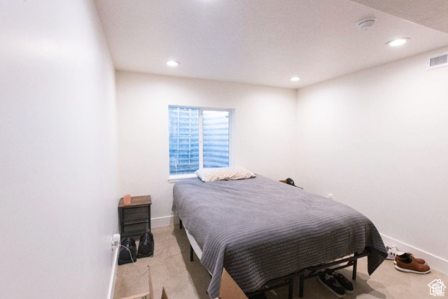View of carpeted bedroom