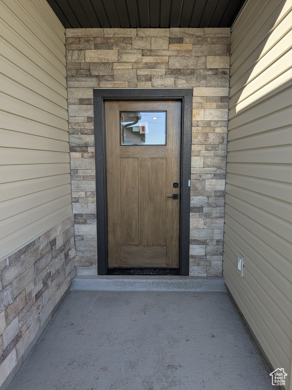 View of exterior entry