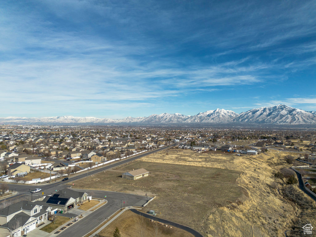 Bird's eye view featuring a mountain view