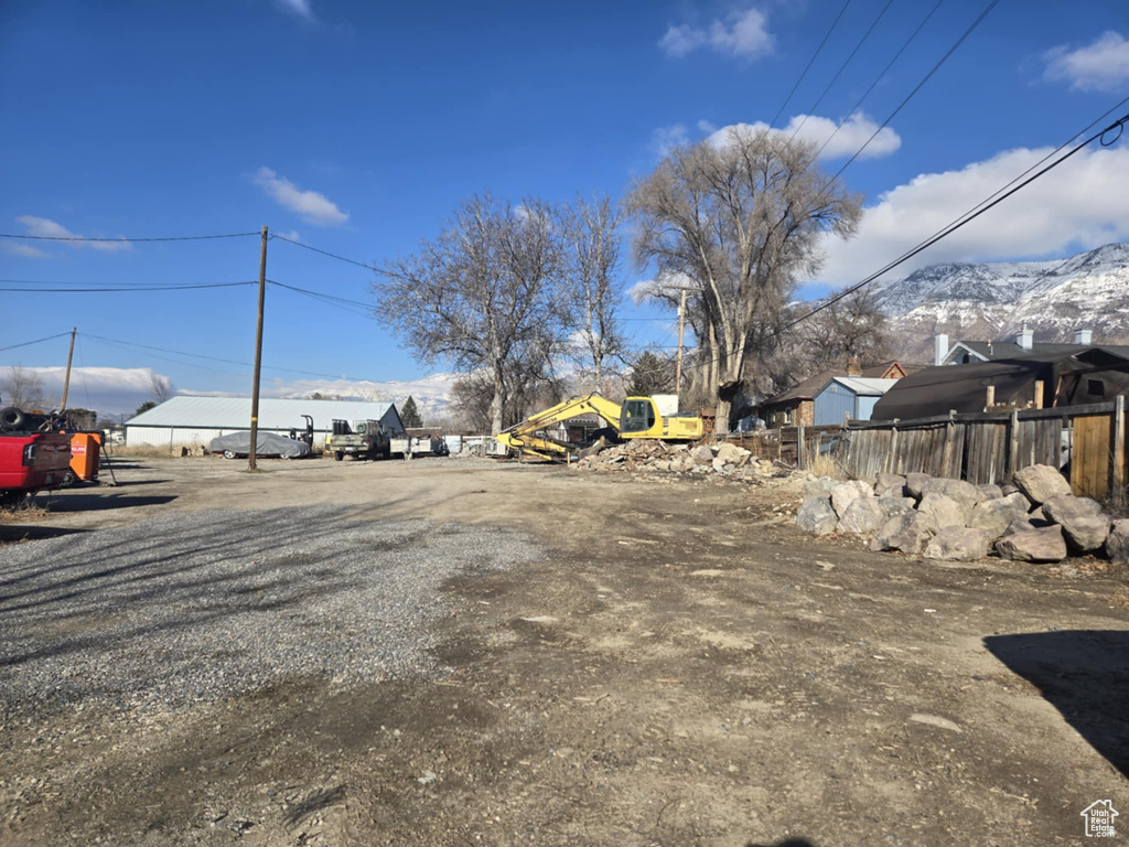 View of street featuring a mountain view