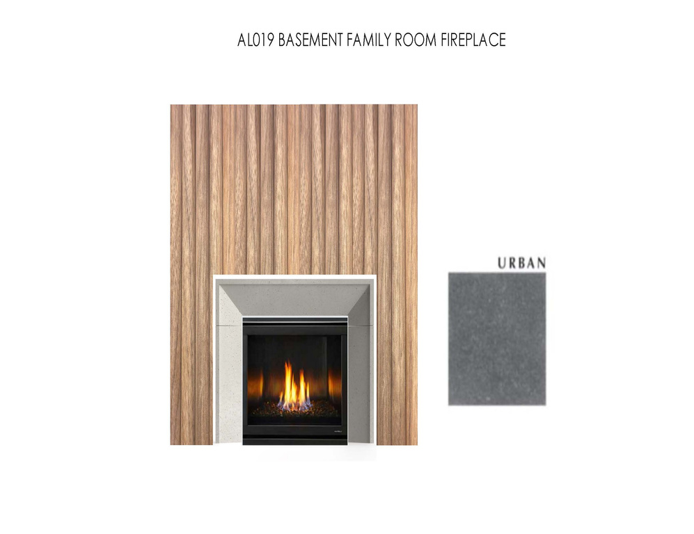 Detailed view of a warm lit fireplace