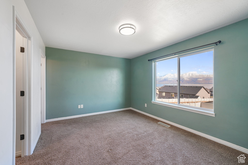 Unfurnished room with carpet flooring